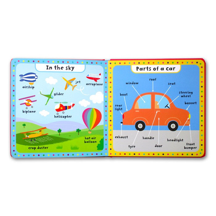 My first Dictionary Things That Go Board Book with 100 First Vehicles