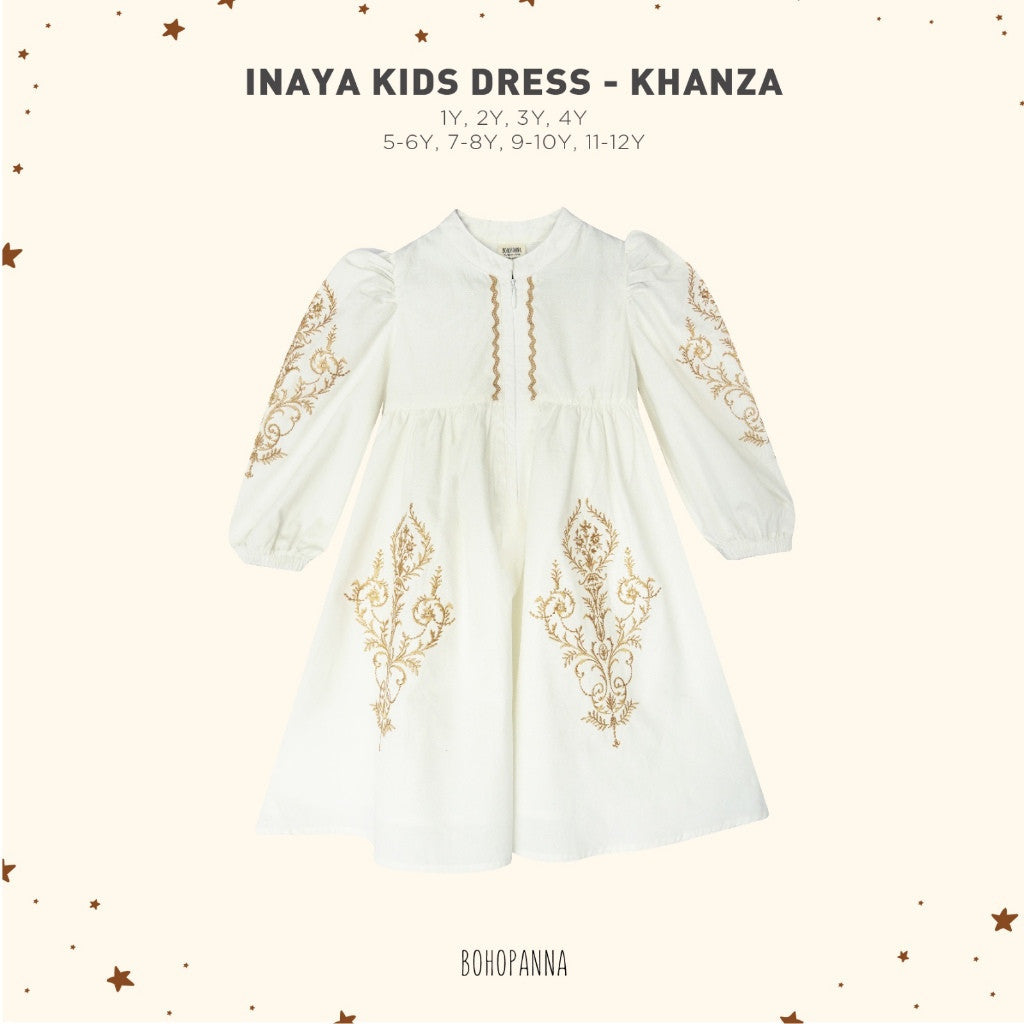 BOHOPANNA - RAYA COLLECTION 2025 - INAYA KIDS DRESS - Dress Anak Perempuan - Baju Muslim - Baju Raya - Gamis