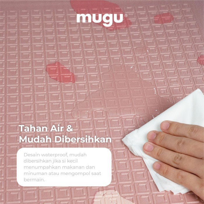 MUGU Folding Playmat - Matras Bayi Karpet Lipat Anak - Hearts