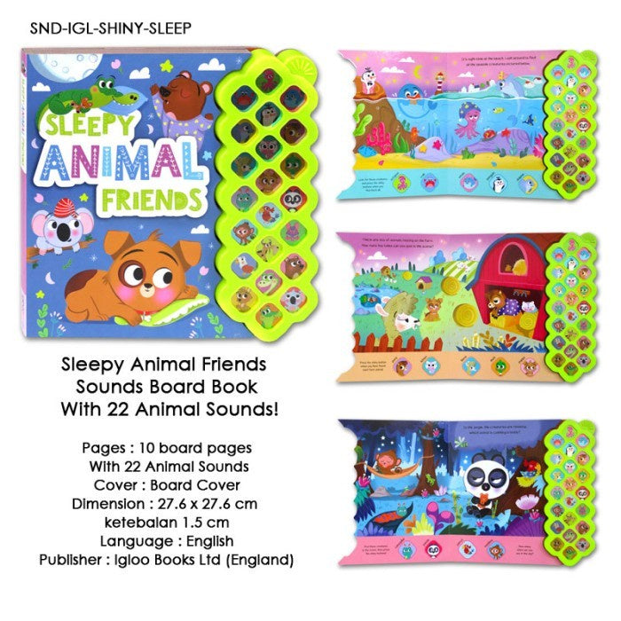 Sleepy Animal Friends/Things That Go Sounds Board Book With 22 Animal