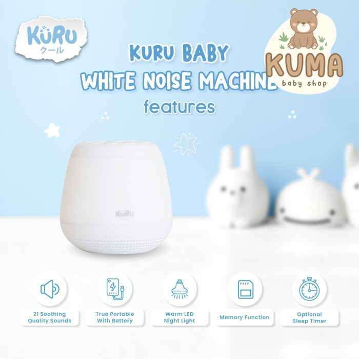 KURU W16 Baby White Noise Sound Machine Shusher with LED Night Lamp