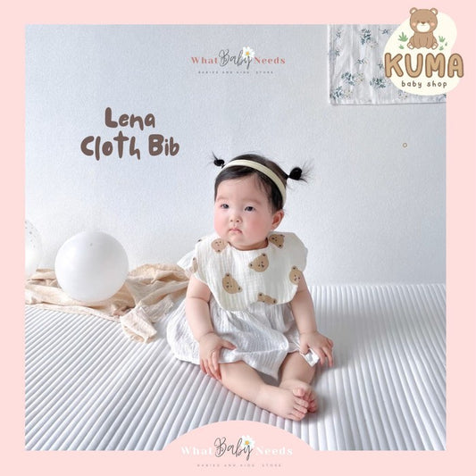 Lena Cloth Bib / Celemek Kain Anak Bayi / Baby Slabber