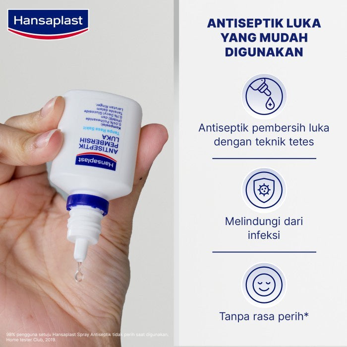 Hansaplast Antiseptik Tetes 20mL - Pembersih Luka Tanpa Rasa Perih