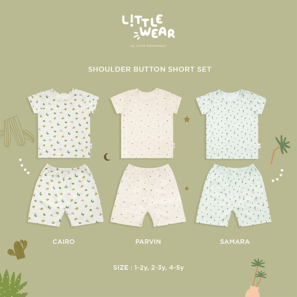 Little Palmerhaus - Little Wear Shoulder Button Short Set 21.0 (Setelah anak lengan pendek)