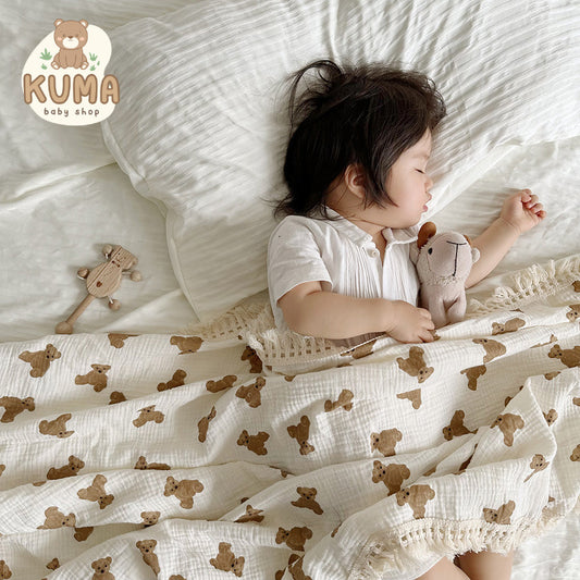 Kuma Blanket Little Bear Tassel YT113