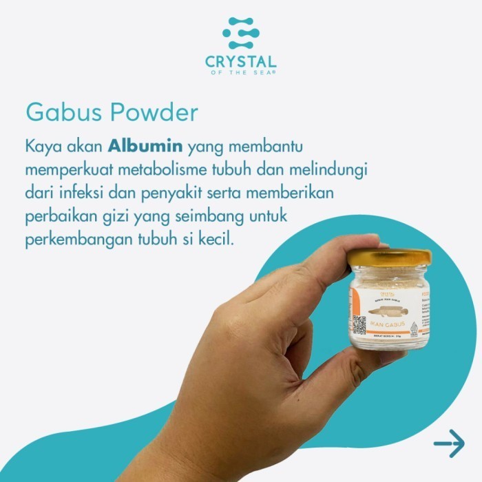 Crystal of the Sea Gabus Food Powder 20g / 80g / Bubuk Ikan Gabus