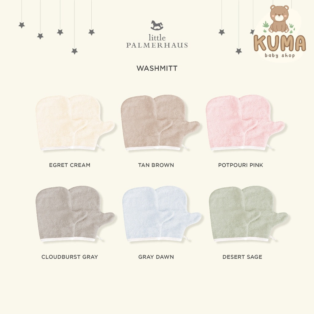 Little Palmerhaus - Bam & Boo Bamboo Washmitt (Waslap Bayi / Washlap / Bath Gloves Sarung Tangan Mandi)