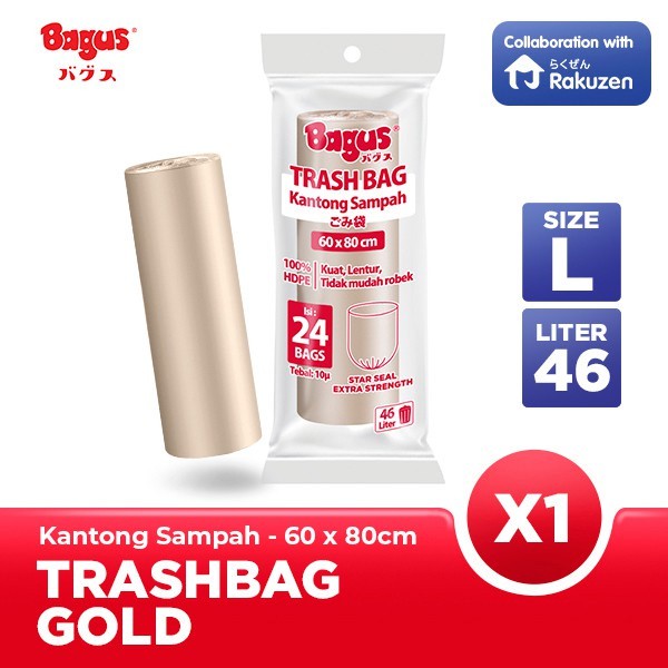 Kantong Sampah Bagus Trash Bag Roll 60 x 80 cm 24's - 46 L