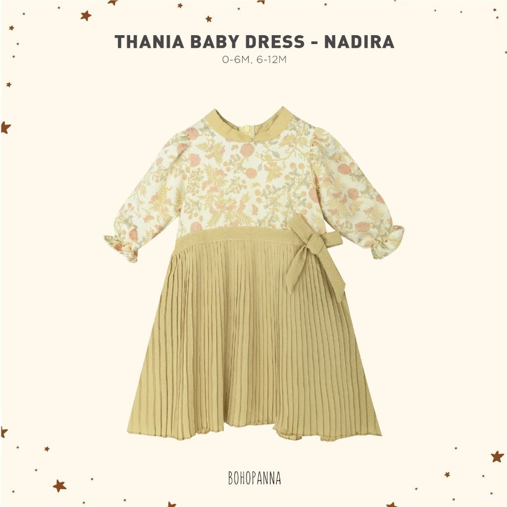 BOHOPANNA - RAYA COLLECTION 2025 - THANIA BABY DRESS - Dress Bayi Perempuan - Baju Muslim - Baju Raya - Gamis