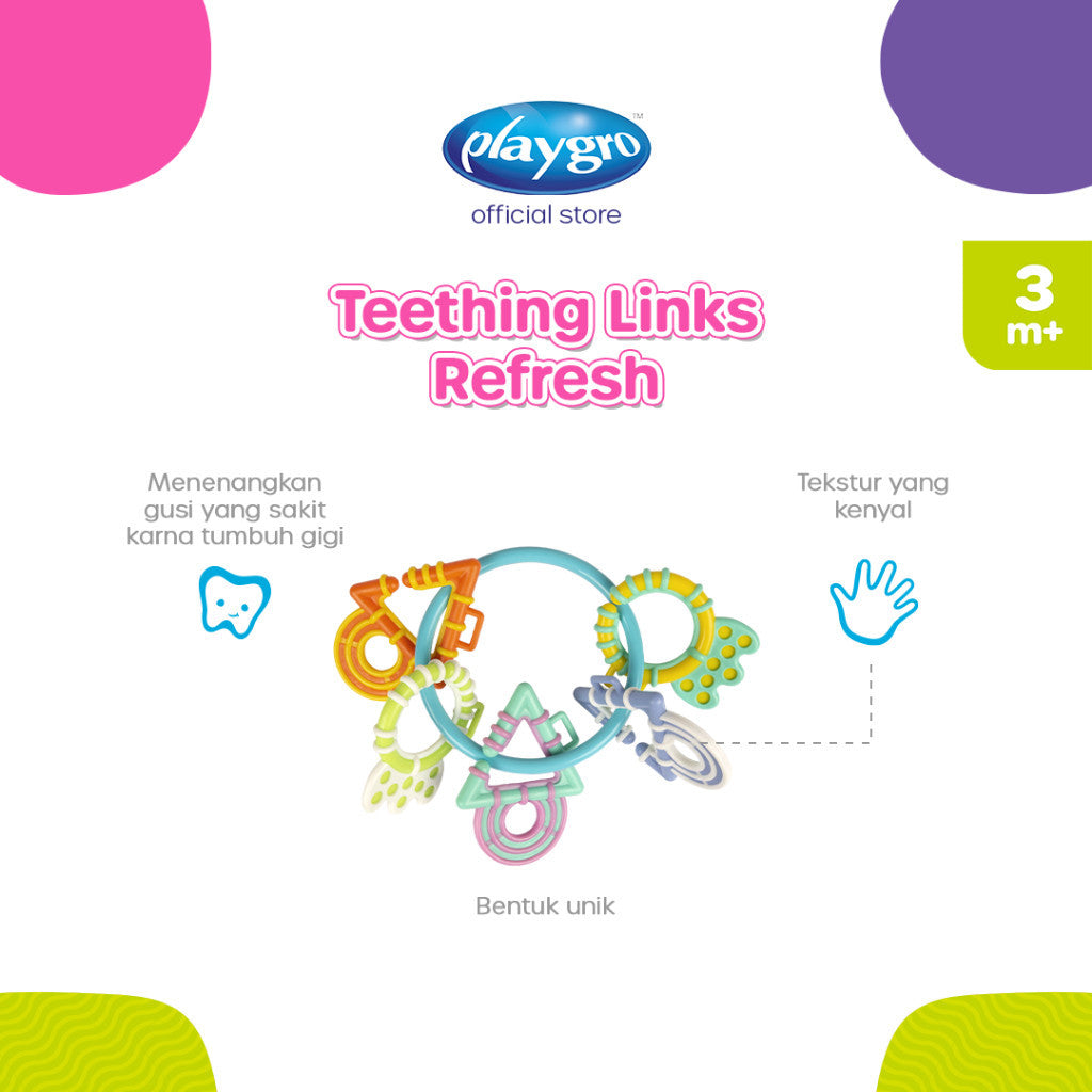 Playgro Teething Links New - Mainan Gigit Anak Bayi