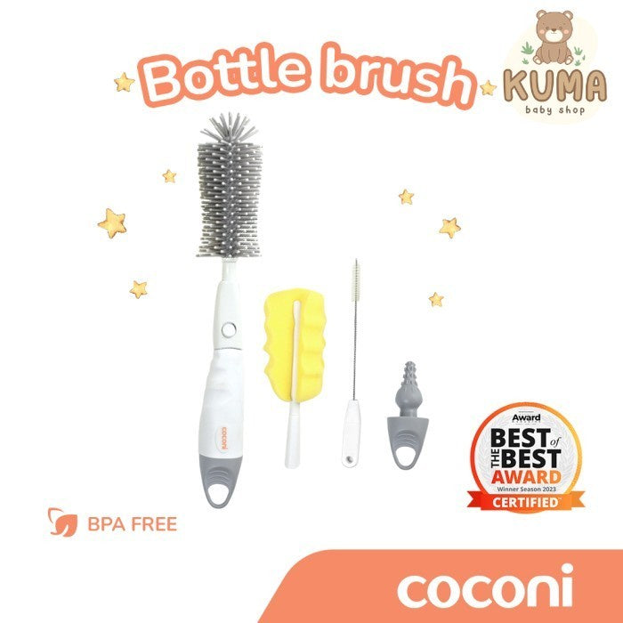 COCONI Quick Cleaning Silicone Bottle Brush | Sikat Pembersih Botol
