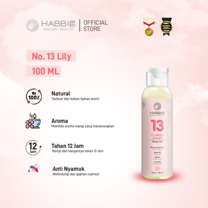 Habbie Aromatic Minyak Telon Oil Flower Series 100ml