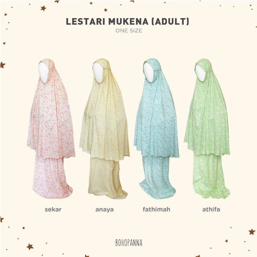 BOHOPANNA - RAYA COLLECTION 2025 - LESTARI MUKENA - Mukena Kids & Mom