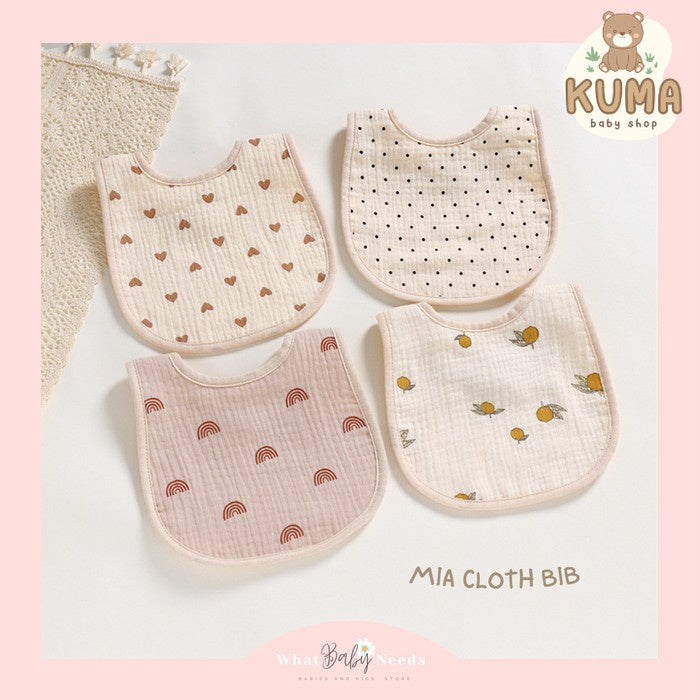 Mia Cloth Bib / Celemek Kain Anak Bayi / Baby Slabber