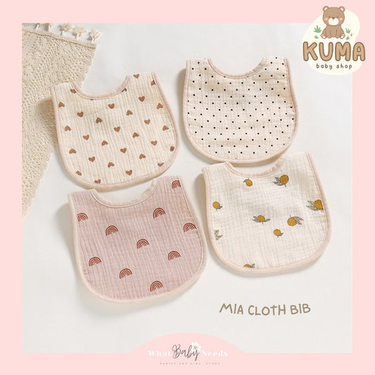 Mia Cloth Bib / Celemek Kain Anak Bayi / Baby Slabber