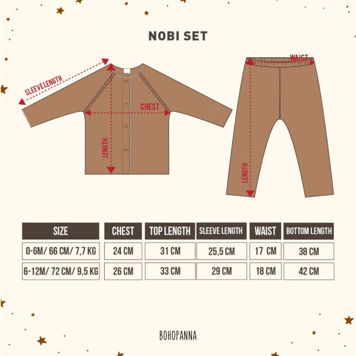 BOHOPANNA - NOBI SET - Setelan Bayi 2308