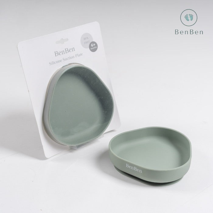 BenBen Minimalist Silicone Suction Plate Piring Mpasi Anak