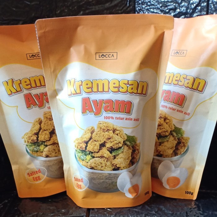 Locca Kremesan Ayam Original / Salted Egg Snack Cemilan Anak