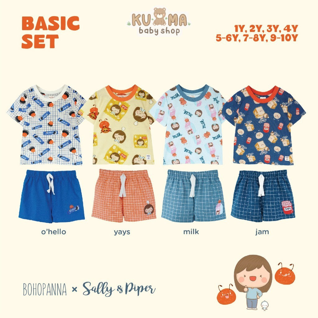 BOHOPANNA - BOHOPANNA X SALLY & PIPER - BASIC SET - Setelan Anak