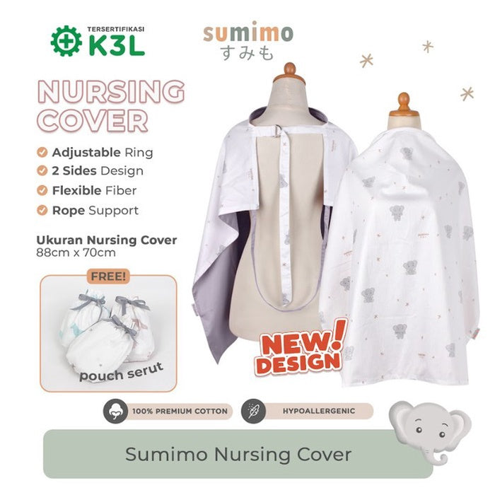 Sumimo Nursing Cover Penutup Menyusui Katun