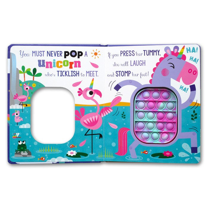 Never Pop a Dinosaur & Unicorn! Pop It Sensory Play board book