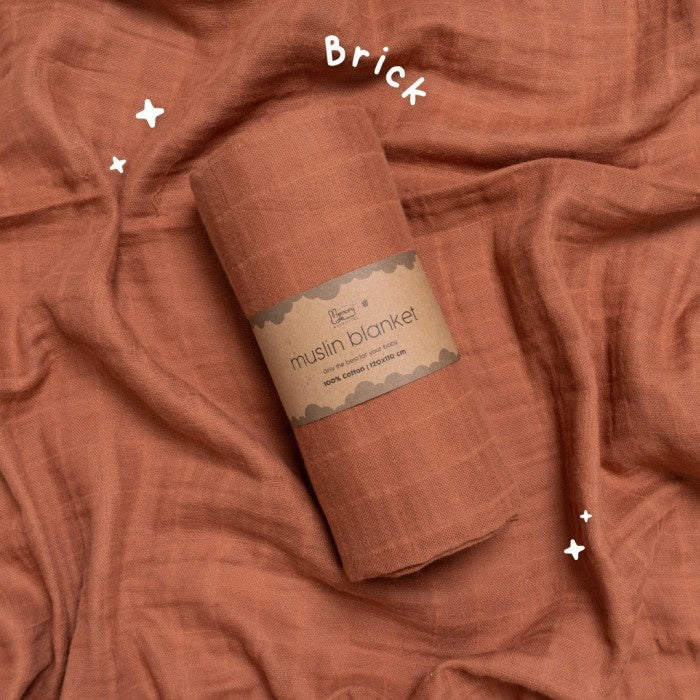 MemoryLife - Premium Plain Muslin Baby Blanket Swaddle | Kain Bedong