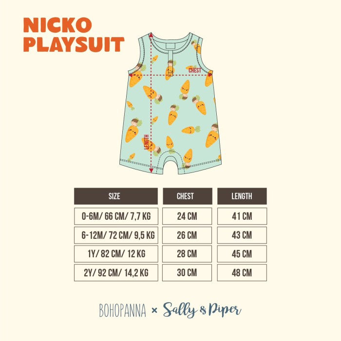 BOHOPANNA - BOHOPANNA X SALLY & PIPER - NICKO PLAYSUIT - Jumper Anak