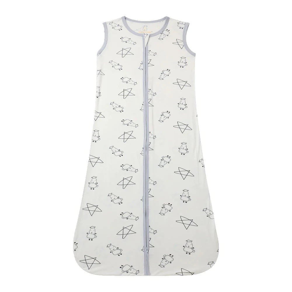 Baabaasheepz Wearable Blanket Zip Cute Big Star & Sheepz / Selimut Bedong Instan WHITE