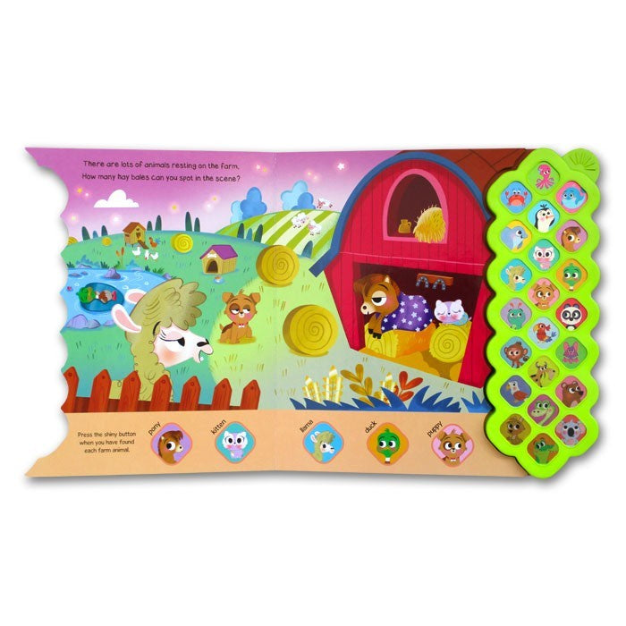 Sleepy Animal Friends/Things That Go Sounds Board Book With 22 Animal
