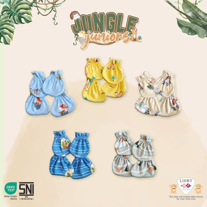 LIBBY Sarung Tangan & Kaki Motif Jungle Juniors  (1pcs/set)