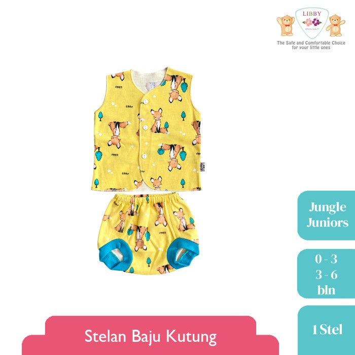 LIBBY Setelan Baju Kutung Newborn Motif Jungle Juniors (1stel)
