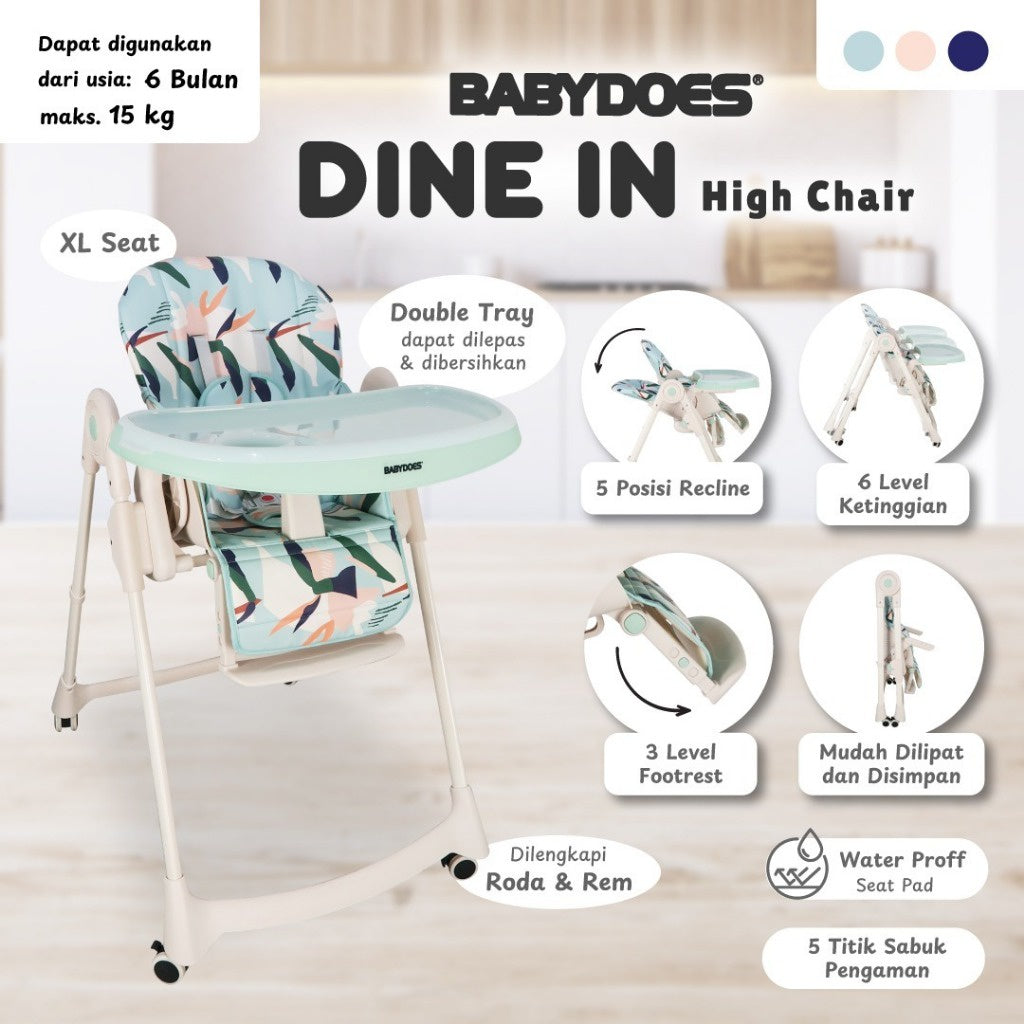 High Chair Babydoes Dine In / Kursi makan Bayi 60293 SY CH