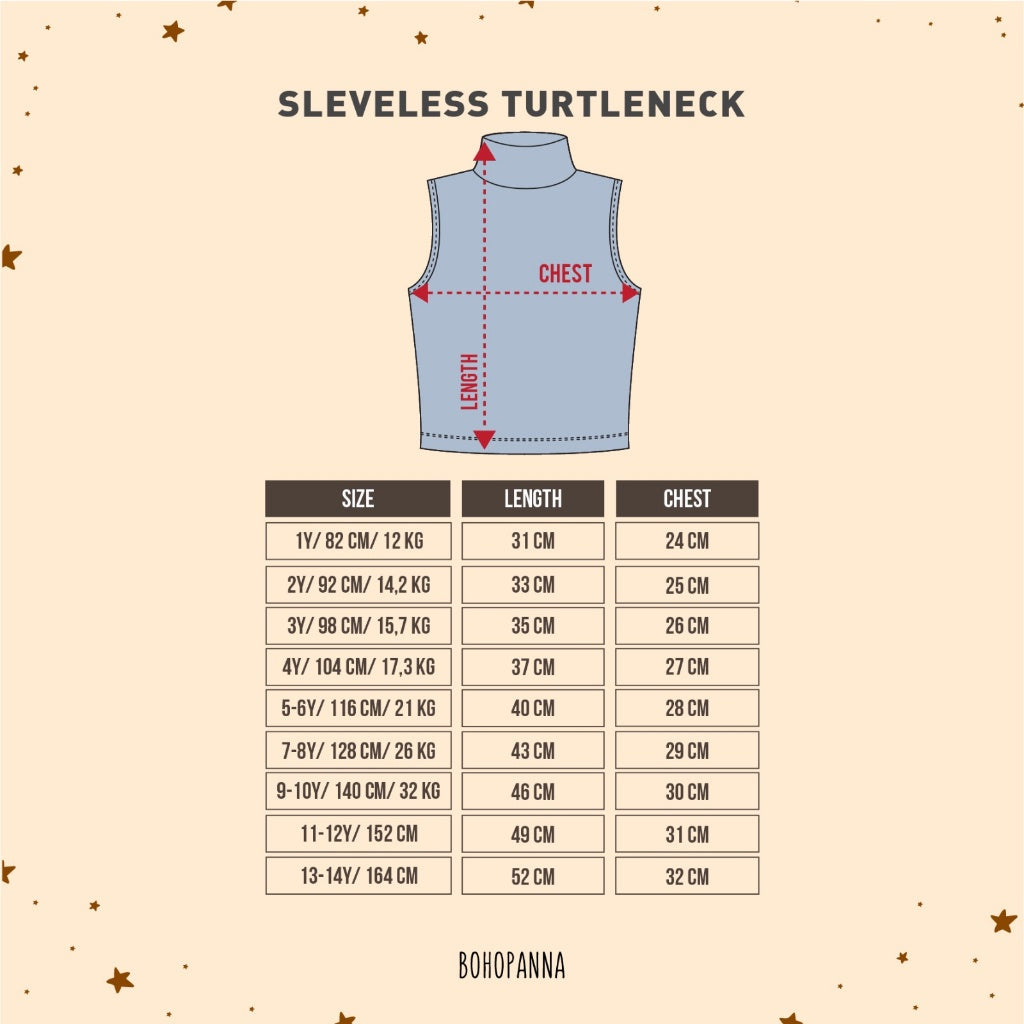BOHOPANNA - SLEEVELESS TURTLENECK - Atasan Anak 1