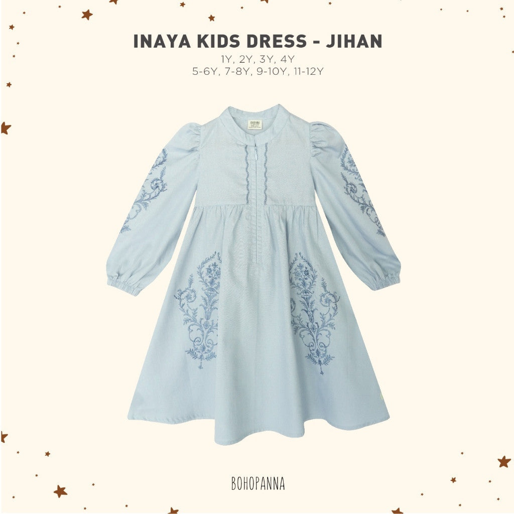 BOHOPANNA - RAYA COLLECTION 2025 - INAYA KIDS DRESS - Dress Anak Perempuan - Baju Muslim - Baju Raya - Gamis