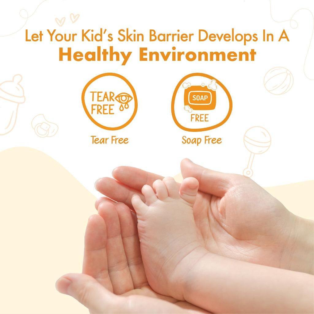 BerryC Gentle Head to Toe Wash Baby Care Natural Sabun & Shampo 3in1 Perawatan Kulit Sensitif Bayi
