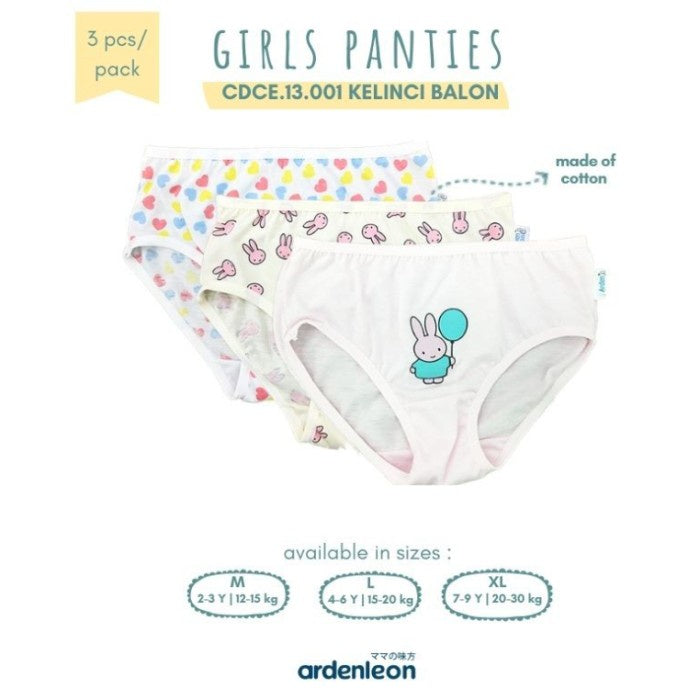Ardenleon Girls Panties 2-9 Tahun Celana Dalam Anak Perempuan