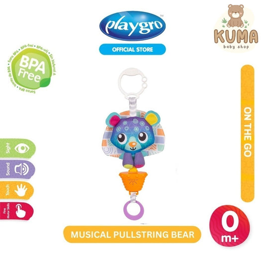 Playgro Pp Musical Pullstring Bear - Mainan Stroller Anak