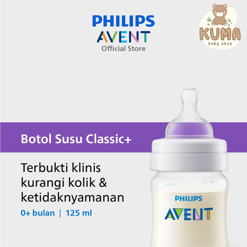 Philips Avent Classic Plus Bottle 125ml 0M+ SCF560/17 Botol Susu Bayi