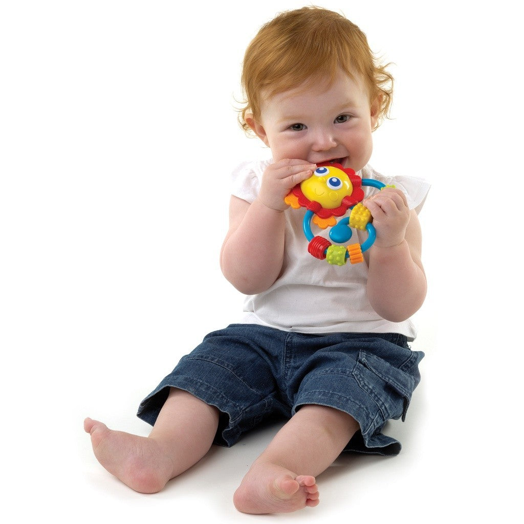 Playgro Curly Critter Lion - Mainan Gigitan Anak Bayi