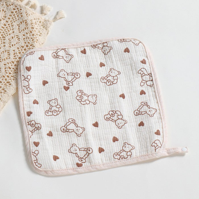 Kuma Bear Waslap dan Bib Lipat 2 in 1 Celemek Slaber 4027