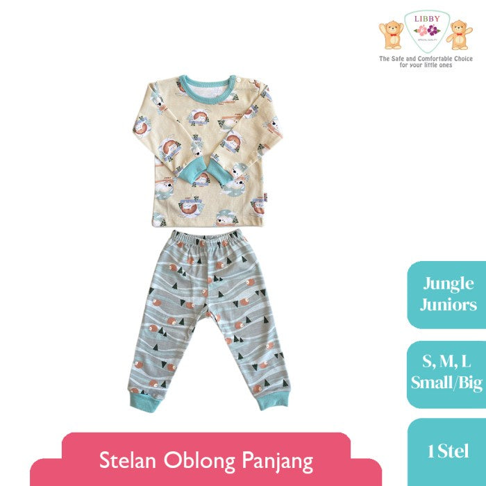 LIBBY Setelan Oblong Panjang Motif Jungle Juniors (1 stel)