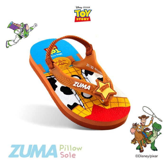 Zuma Baby x Disney Toy Story 1 Brown, Sandal Jepit Bayi Karet Tali