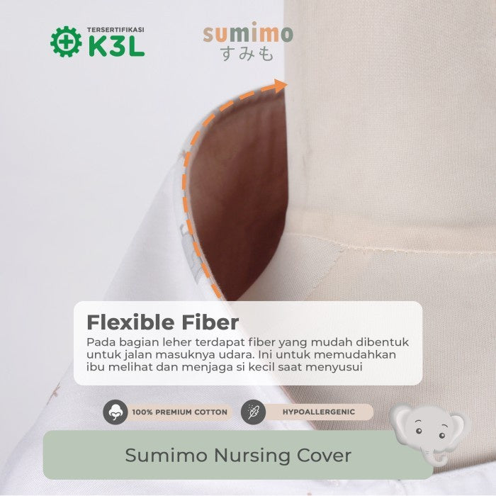 Sumimo Nursing Cover Penutup Menyusui Katun