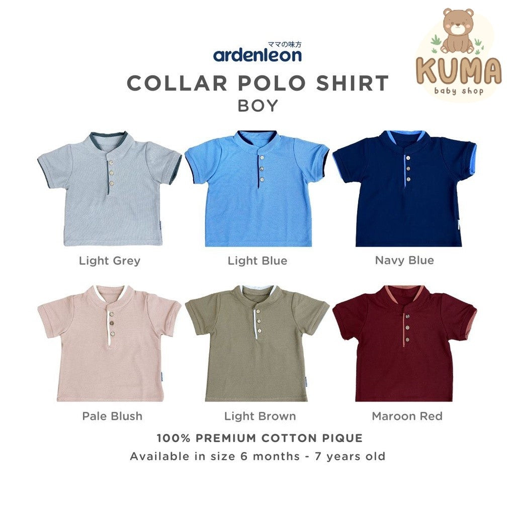 ARDENLEON Atasan Kemeja Polo Anak Laki Laki Boy Collar Polo Shirt