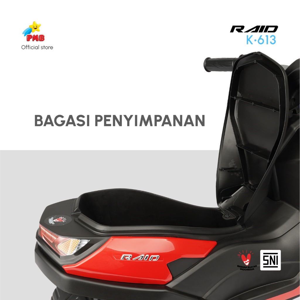 Mainan Anak Motor FOOT TO FLOOR  K613 RAID - PMB TOYS
