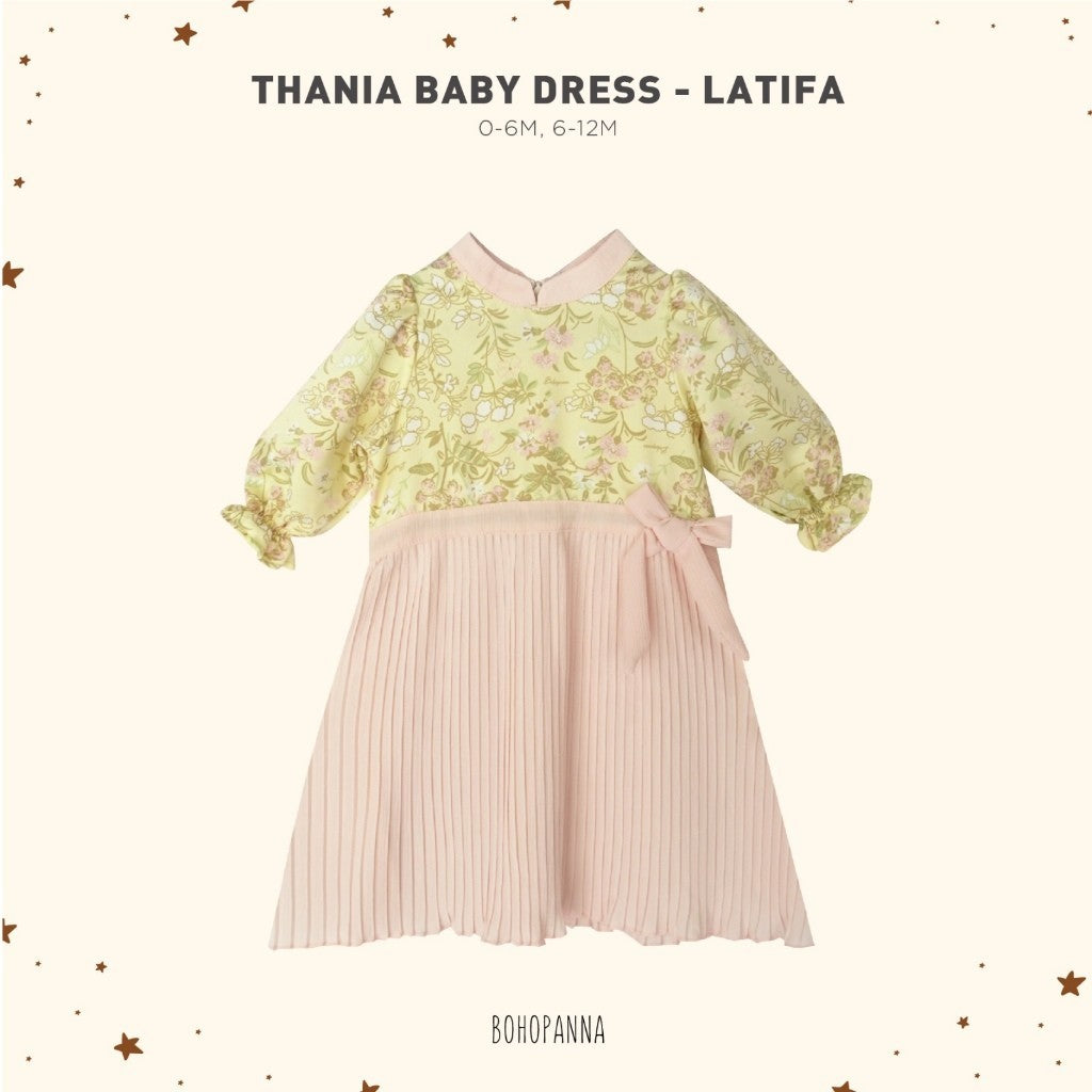 BOHOPANNA - RAYA COLLECTION 2025 - THANIA BABY DRESS - Dress Bayi Perempuan - Baju Muslim - Baju Raya - Gamis