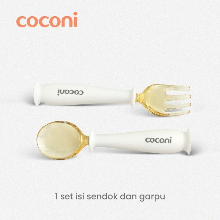 COCONI Lil Chew Baby Cutlery PPSU 2pcs | Sendok Garpu Anak PPSU