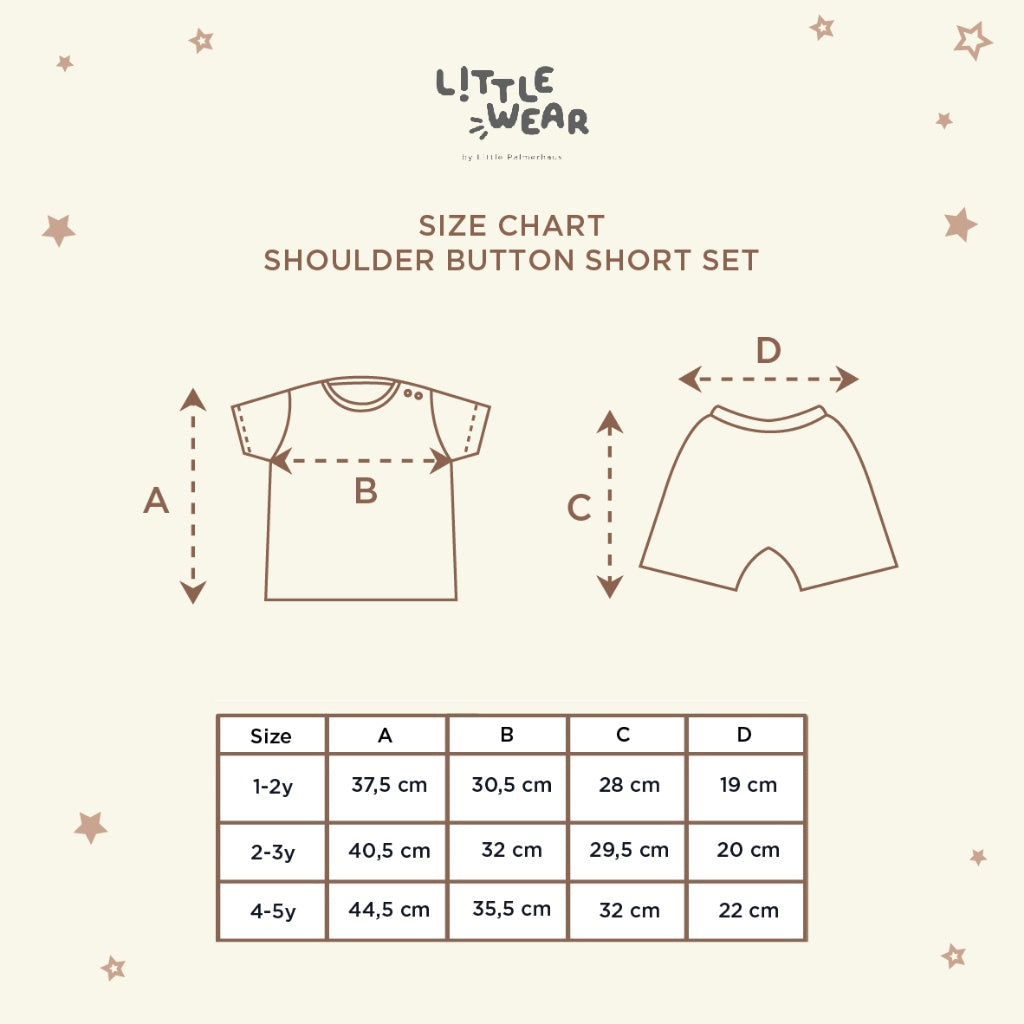 Little Palmerhaus - Little Wear Shoulder Button Short Set 20.0 (Setelan Anak)