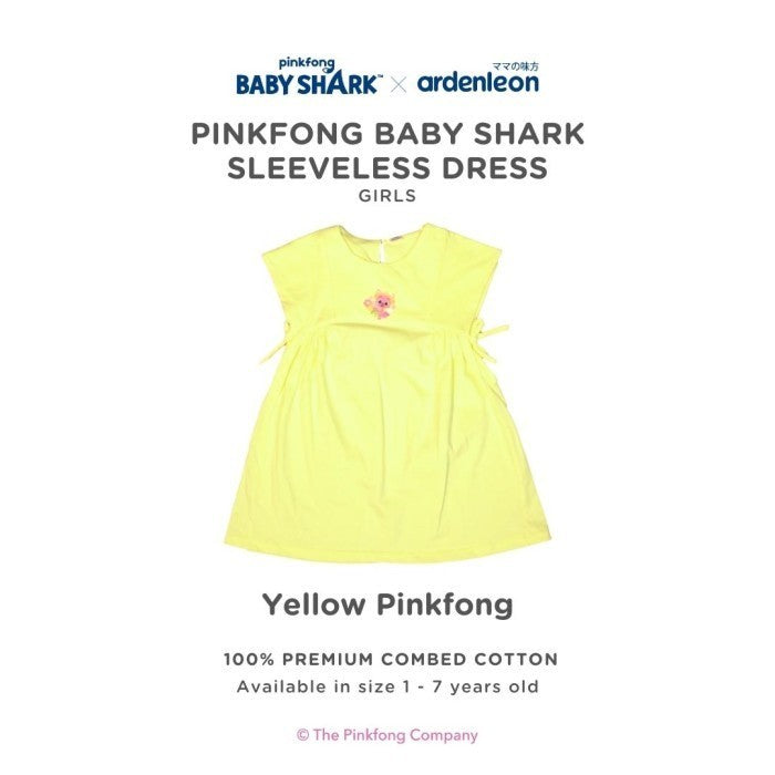 ARDENLEON Rok Anak Pinkfong Sleeveless Dress Anak Perempuan