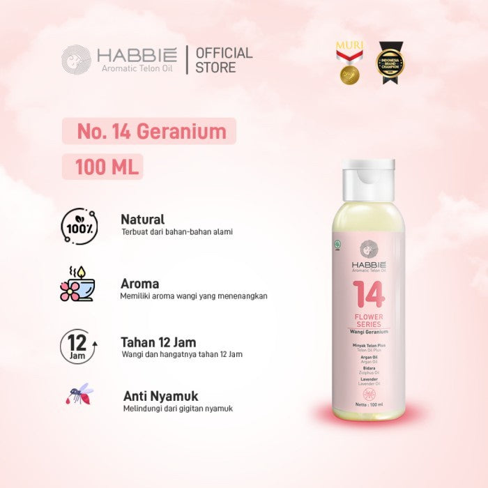 Habbie Aromatic Minyak Telon Oil Flower Series 100ml
